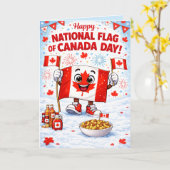 Personalized Canada Flag Day Greeting Card  Karte (Gelbe Blume)