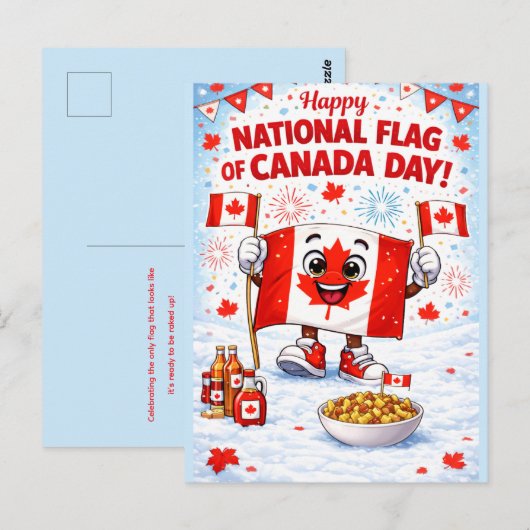 Personalized Canada Flag Day Postcard Postkarte (Vorne/Hinten)