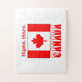 Personalized Canada Flag Personalized Gift Puzzle (Vertikal)