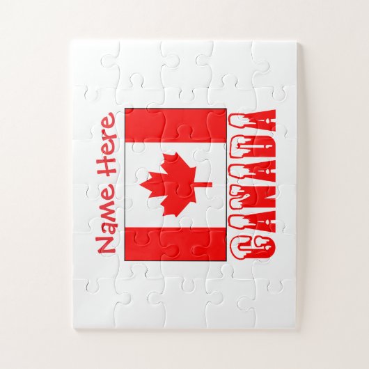 Personalized Canada Flag Personalized Gift Puzzle (Vertikal)