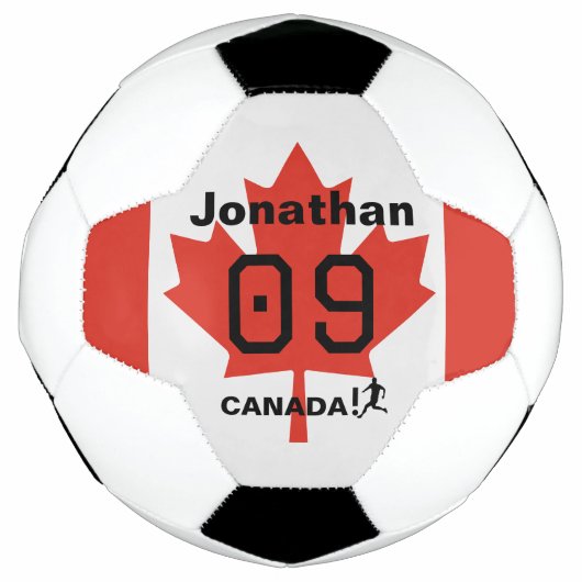 Personalized Canada Maple Leaf Soccer Gift Fußball (Vorderseite)