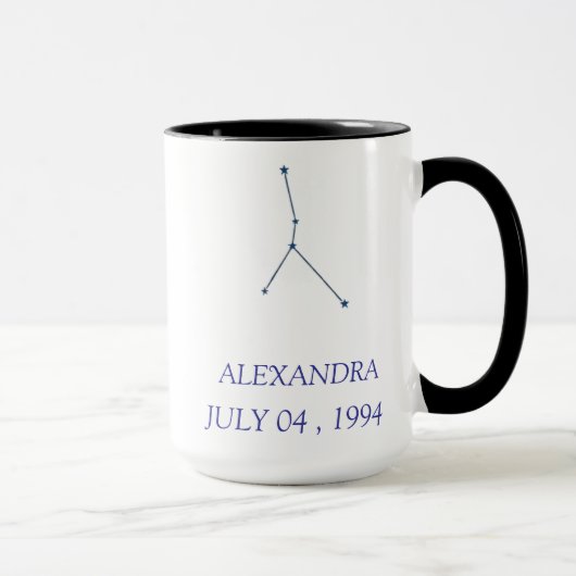 Personalized Cancer Constellation Mug - Custom Zod Tasse (Rechts)