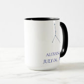 Personalized Cancer Constellation Mug - Custom Zod Tasse (VorderseiteRechts)
