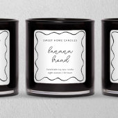 Personalized Candle Label, Fun & Whimsical Quadratischer Aufkleber