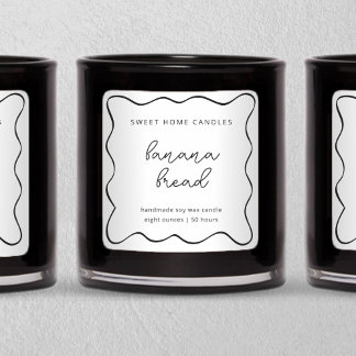 Personalized Candle Label, Fun & Whimsical Quadratischer Aufkleber