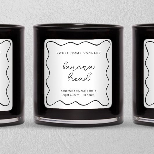 Personalized Candle Label, Fun & Whimsical Quadratischer Aufkleber