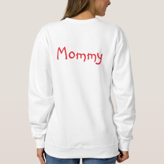 Personalized Candy Cane Script Christmas Sweatshirt (Rückseite)