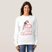 Personalized Candy Cane Script Christmas  Sweatshirt (Vorne ganz)