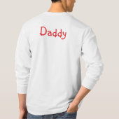 Personalized Candy Cane Script Christmas T-Shirt (Rückseite)