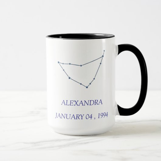 Personalized Capricorn Constellation Mug - Custom Tasse (Rechts)