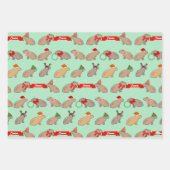 Personalized Capybara Cute Wildlife Christmas Geschenkpapier Set (Vorderseite)