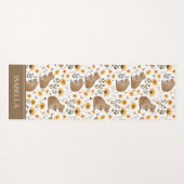 Personalized Capybara Floral Yogamatte (Vorderseite (Horizontal))
