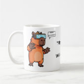 Personalized Capybara Gamer Coffee Cup Kaffeetasse (Links)