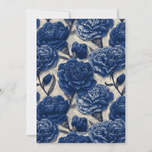 Personalized Carnation Fantasy Romantic Party Einladung (Rückseite)