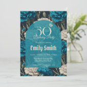 Personalized Carnation Inspired Happy Birthday Einladung (Stehend Vorderseite)