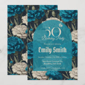 Personalized Carnation Inspired Happy Birthday Einladung (Vorne/Hinten)