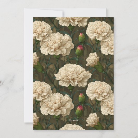 Personalized Carnation Luxury 90Th Birthday Einladung (Rückseite)