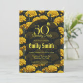 Personalized Carnation Petal Birthday Party Einladung (Stehend Vorderseite)