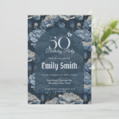 Personalized Carnation Sparkle Beach Party Einladung (Stehend Vorderseite)