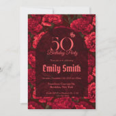 Personalized Carnation Themed Custom Birthday Einladung (Vorderseite)