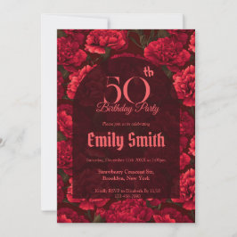 Personalized Carnation Themed Custom Birthday Einladung