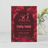 Personalized Carnation Themed Custom Birthday Einladung (Stehend Vorderseite)