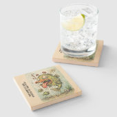 Personalized cartoon artwork weired fish Fun art Steinuntersetzer (Seitenansicht)