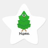 Personalized Cartoon Christmas Tree Kids Sticker (Vorderseite)