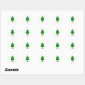 Personalized Cartoon Christmas Tree Kids Sticker (Blatt)
