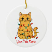 Personalized Cat Christmas Ornament (Vorne)