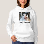 Personalized Cat Lover Black and White Pet Photo Hoodie (Vorderseite)
