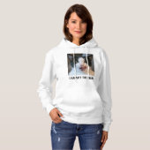 Personalized Cat Lover Black and White Pet Photo Hoodie (Vorne ganz)