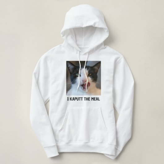 Personalized Cat Lover Black and White Pet Photo Hoodie (Design vorne)