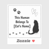 Personalized Cat Lover Laptop Sticker (Blatt)