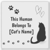 Personalized Cat Lover Laptop Sticker (Vorderseite)