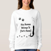 Personalized Cat Lover Sweatshirt (Vorderseite)