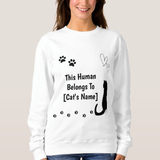 Personalized Cat Lover Sweatshirt (Vorderseite)
