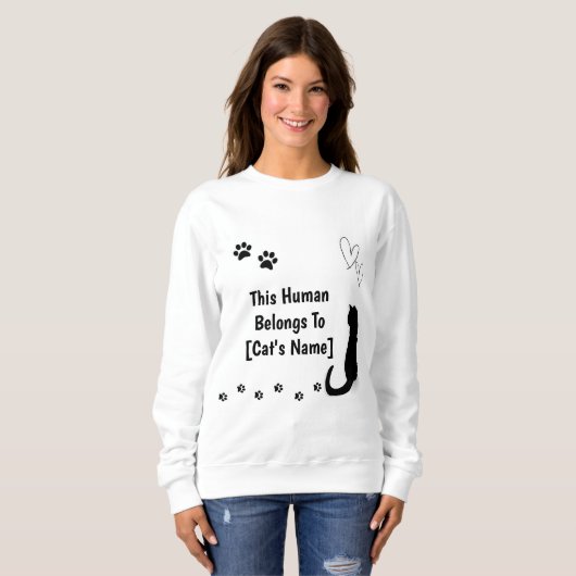 Personalized Cat Lover Sweatshirt (Vorne ganz)