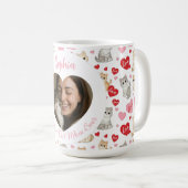 Personalized Cat Mom Mug | Custom Photo and Name Kaffeetasse (VorderseiteRechts)