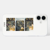 Personalized Cat Photo Collage and Name Case-Mate iPhone Hülle (Rückseite (Horizontal))