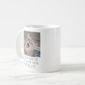 Personalized Cat Photo Custom Caption Funny Pet Kaffeetasse (Vorderseite Links)