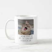 Personalized Cat Photo Custom Caption Funny Pet Kaffeetasse (Links)