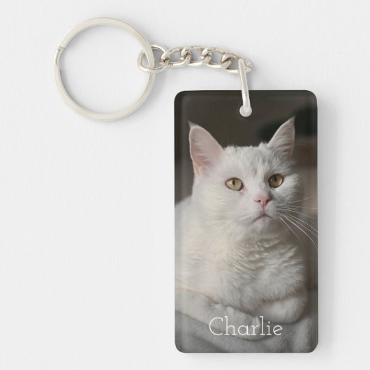 Personalized Cat Photo Keychain Schlüsselanhänger (Vorderseite)