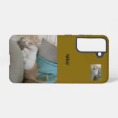 Personalized Cat Photo Samsung Galaxy Case – Brown Samsung Galaxy Hülle (Rückseite (Horizontal))