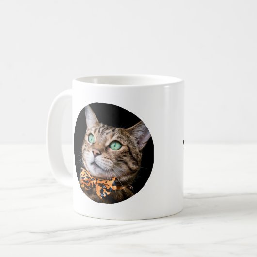 Personalized Cat Photo with Text | Custom Gift Kaffeetasse (Vorderseite Links)