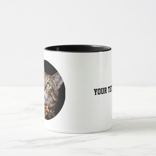 Personalized Cat Photo with Text | Custom Gift Tasse (Zentrum)