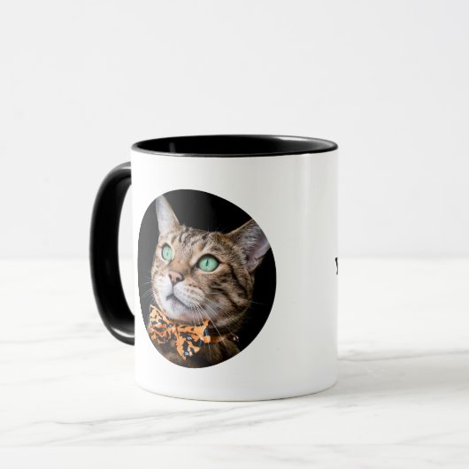 Personalized Cat Photo with Text | Custom Gift Tasse (Vorderseite Links)