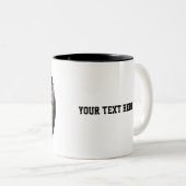 Personalized Cat Photo with Text | Custom Gift Zweifarbige Tasse (VorderseiteRechts)