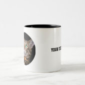 Personalized Cat Photo with Text | Custom Gift Zweifarbige Tasse (Mittel)