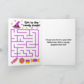 Personalized Cat Pumpkin Halloween Maze Karte (Innenseite)